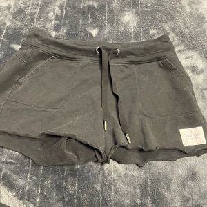black Calvin Klein shorts